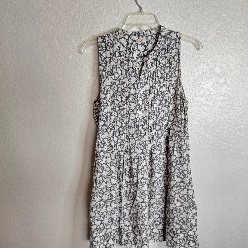 Faherty Isha Mini Linen Blend Dress Nusa Floral Sz S - Picture 2 of 10